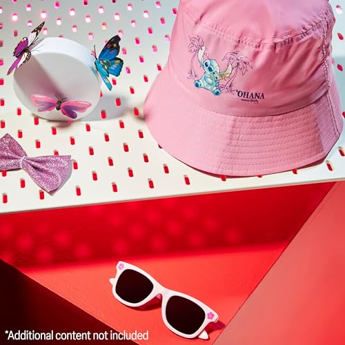 Disney Stitch Sunglasses and Bucket Hat Summer Sun Hat 100 UV Protection Kids Sunglasses Gifts for Girls Pink - Image 3