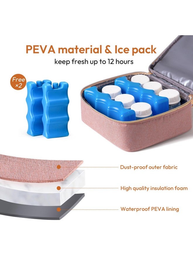 نسفي حقيبة ظهر مضخة الثدي NCVI متوافقة مع Spectra S1 وS2 وMedela، مبرد حليب الثدي المنفصل ذو الطبقتين، حقيبة مضخة متعددة الوظائف للأمهات المرضعات العاملات، لون وردي - Image 2
