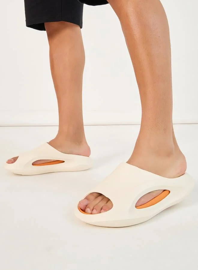 Styli Styli Cut-Out Platform Sole Slides