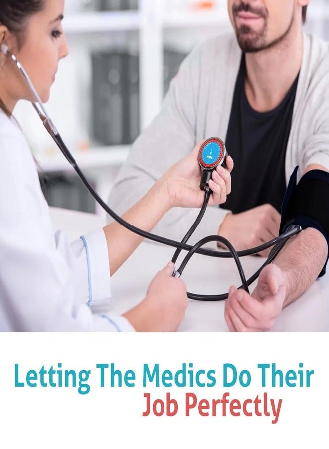 BPL Medical Technologies Manual Large Dial Aneroid Sphygmomanometer Blood Pressure Monitor with ST-01 DIA Cast Stethoscope - Image 5