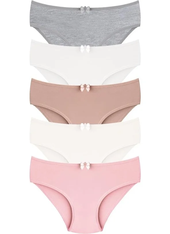 كوتن هيل Combed Cotton Girl's Panties 5 Pack