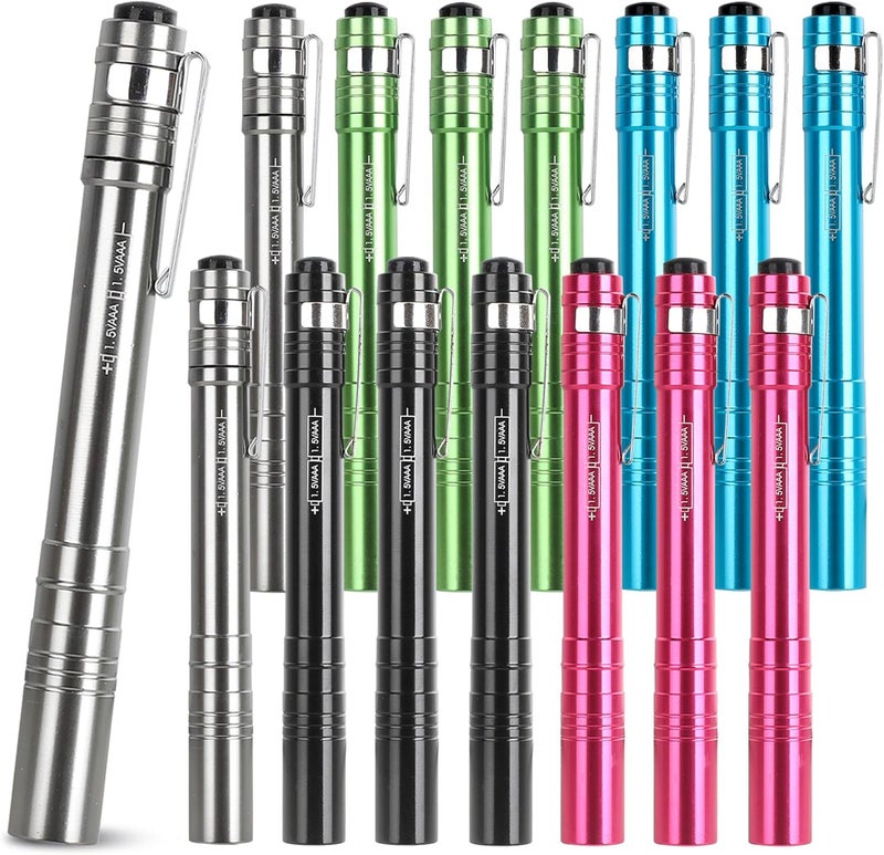 SEAMAGIC 15-عبوة مصباح LED - مصباح جيب ضوء فلاش مع مشبك، 30 قطعة بطاريات جافة متضمنة، مصباح صغير للتفتيش، الإصلاح، التخييم ودورات التدريب (15-عبوة) - Image 1