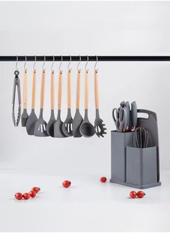 WEMART 19-Piece Knife and Kitchenware Set Cookware Tools Spoons and Knifes Set Grey  - Image 2