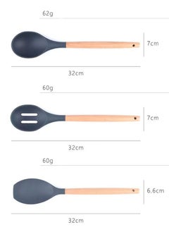 WEMART 19-Piece Knife and Kitchenware Set Cookware Tools Spoons and Knifes Set Grey  - Image 5
