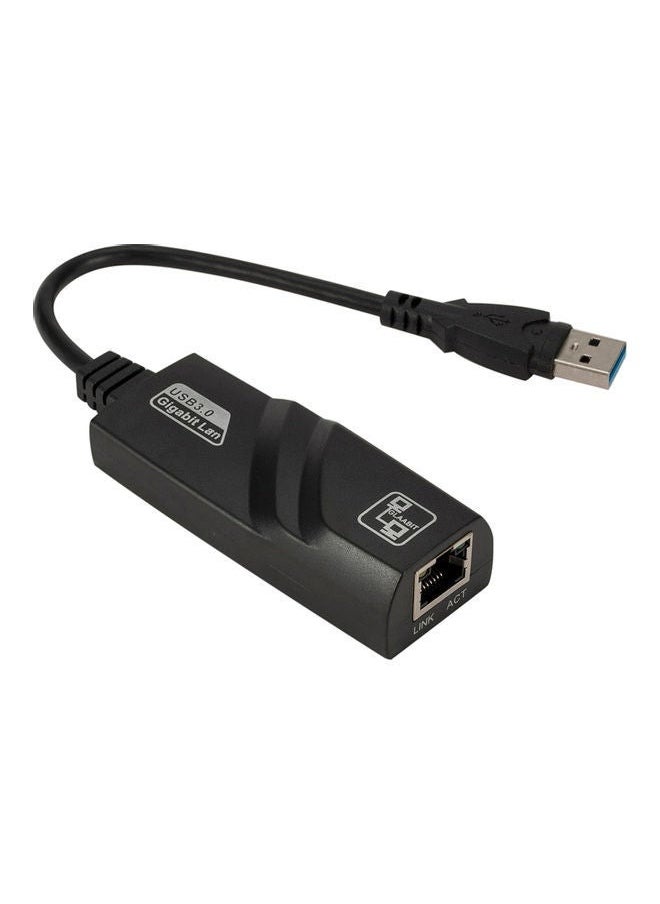 استمتع بحياتي محول شبكة سلكي USB 3.0 إلى جيجابت إيثرنت RJ45 أسود  - Image 4