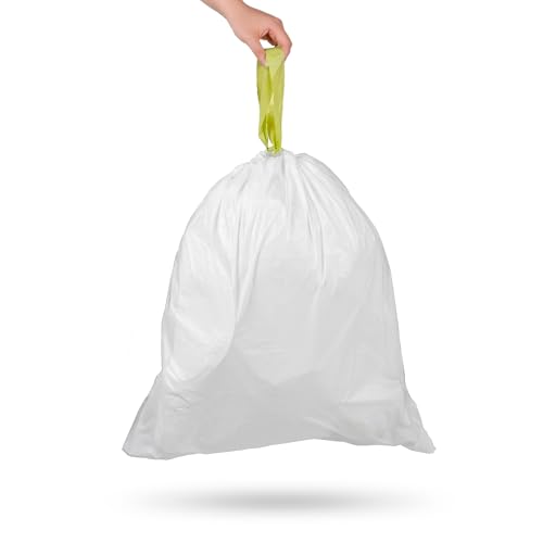 NINESTARS NSTB-6-30 Extra Strong White Trash Bag w/Drawstring Closure, 6 Gal. / 20 L., 30 count - Image 3