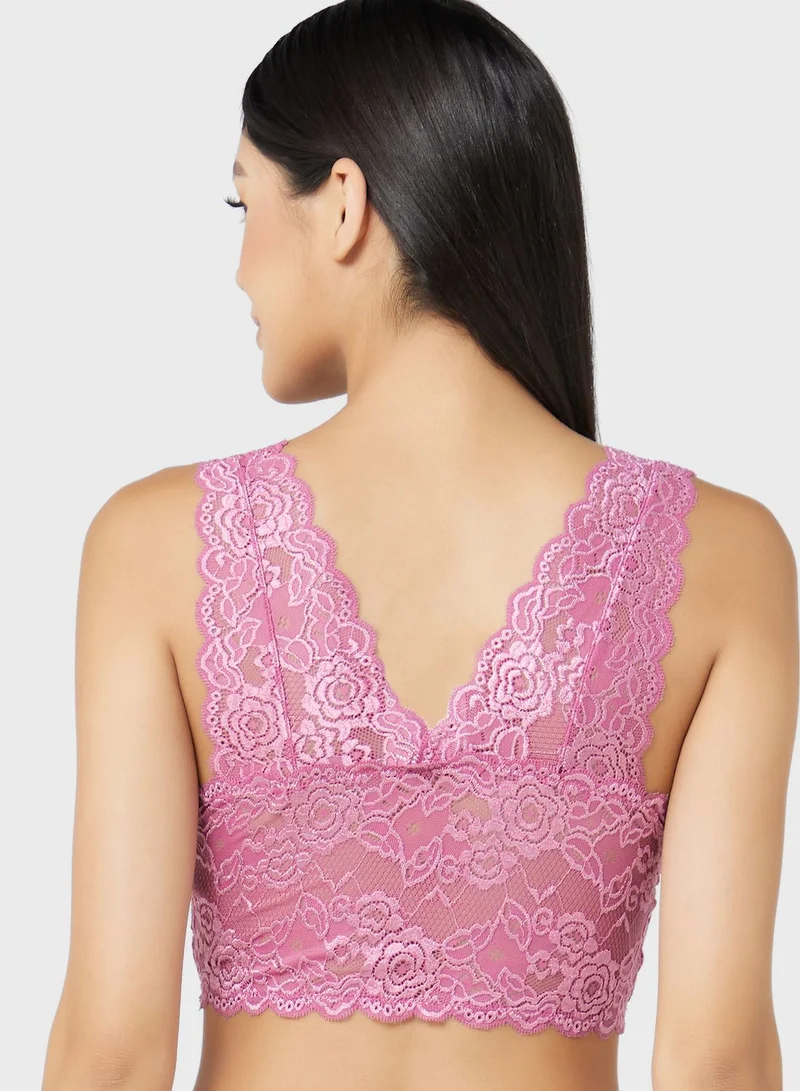 ONLY Plunge Neck Knitted Bra