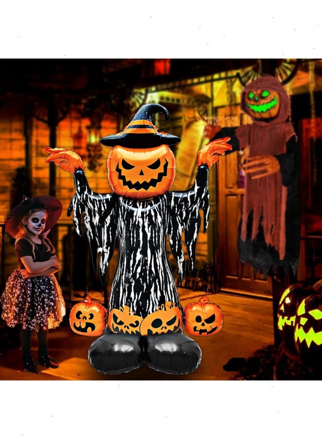 Yoawllty Halloween Decorations, 4D Self-Standing Ghost Foil Balloons for Outdoor, Halloween Decor Spooky Haunted House Party Supplies - Image 5