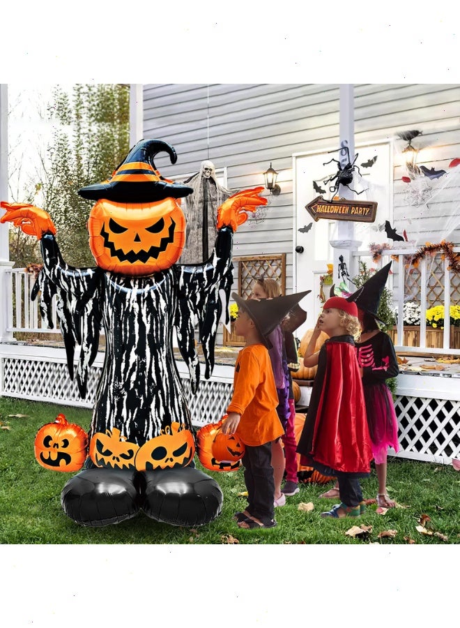 Yoawllty Halloween Decorations, 4D Self-Standing Ghost Foil Balloons for Outdoor, Halloween Decor Spooky Haunted House Party Supplies - Image 4