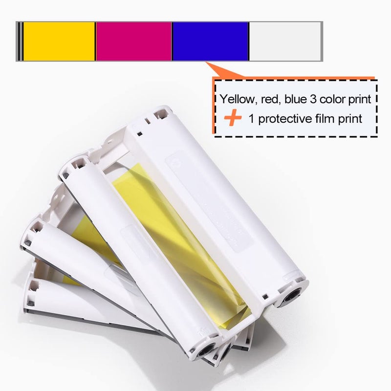 Label KINGDOM Replace for Canon Selphy CP1200 CP1300 Photo Paper and Ink, KP-108IN for CP1500 CP910 CP900 Photo Printer, 3 Color Ink Toners & 108 (4"x6") Glossy Photo Paper Set - Image 5