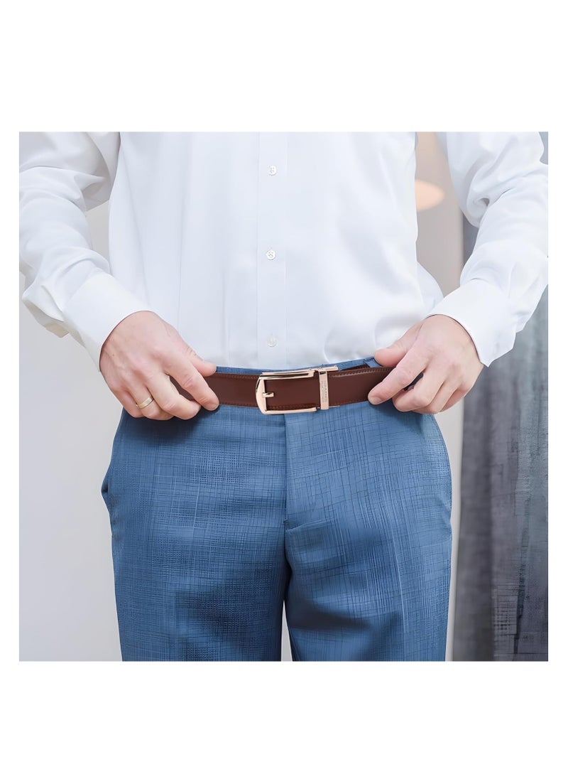 HAMMONDS FLYCATCHER Genuine Leather Belt for Men - Perfect for Formal and Casual Wear - Adjustable Waistband up to 46 Inches - Autolock Belt for Formal and Casual Wear | FS5F  - Image 3
