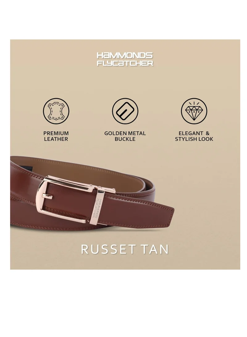 Hammonds Flycatcher  Genuine Leather Belt for Men - Perfect for Formal and Casual Wear - Adjustable Waistband up to 46 Inches - Autolock Belt for Formal and Casual Wear | FS5F  | Best Price UAE