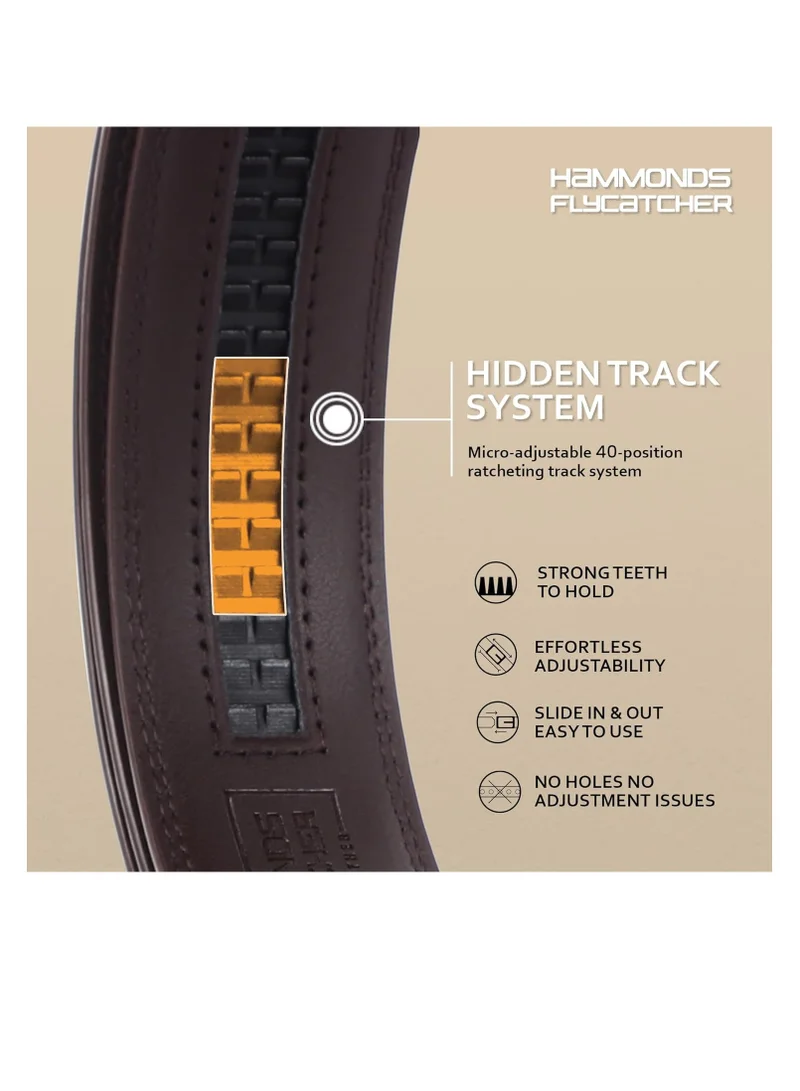 Hammonds Flycatcher  Genuine Leather Belt for Men - Perfect for Formal and Casual Wear - Adjustable Waistband up to 46 Inches - Autolock Belt for Formal and Casual Wear | FS5F  | Best Price UAE