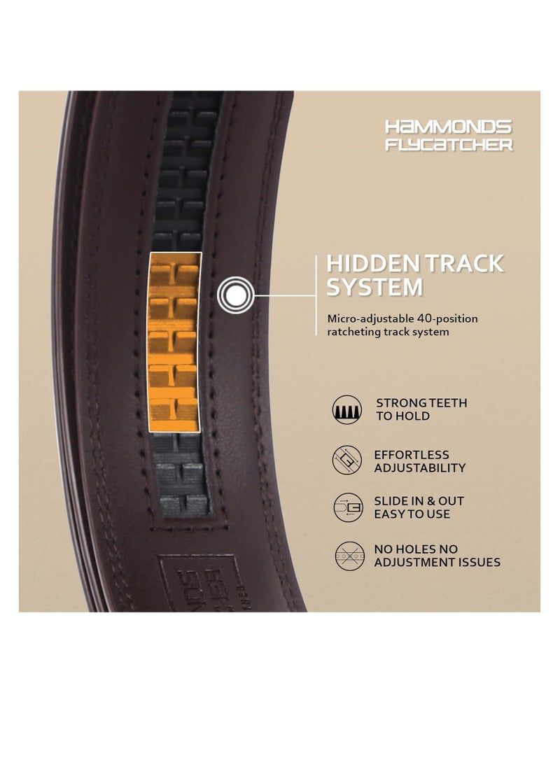 HAMMONDS FLYCATCHER Genuine Leather Belt for Men - Perfect for Formal and Casual Wear - Adjustable Waistband up to 46 Inches - Autolock Belt for Formal and Casual Wear | FS5F  - Image 5