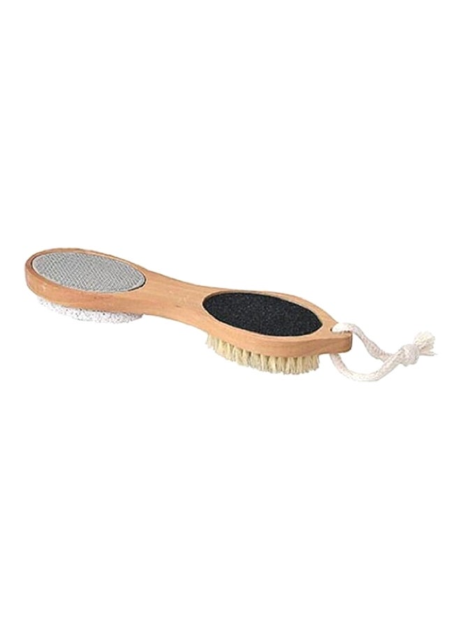 Tendance 4-Function Wooden Pedicure Brush for Foot Care Beige 19.5 x 2.5 x 5 cm 75539104 - Image 1