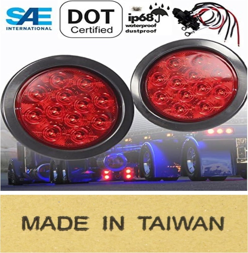Autosmart 4" Round LED Stop Turn Tail Light - Image 2