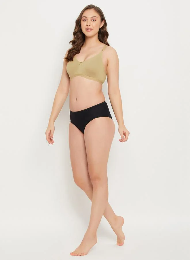 كلوفيا Non-Padded Non-Wired Full Cup Cotton T-Shirt Bra by Styli