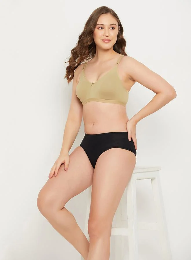 كلوفيا Non-Padded Non-Wired Full Cup Cotton T-Shirt Bra by Styli