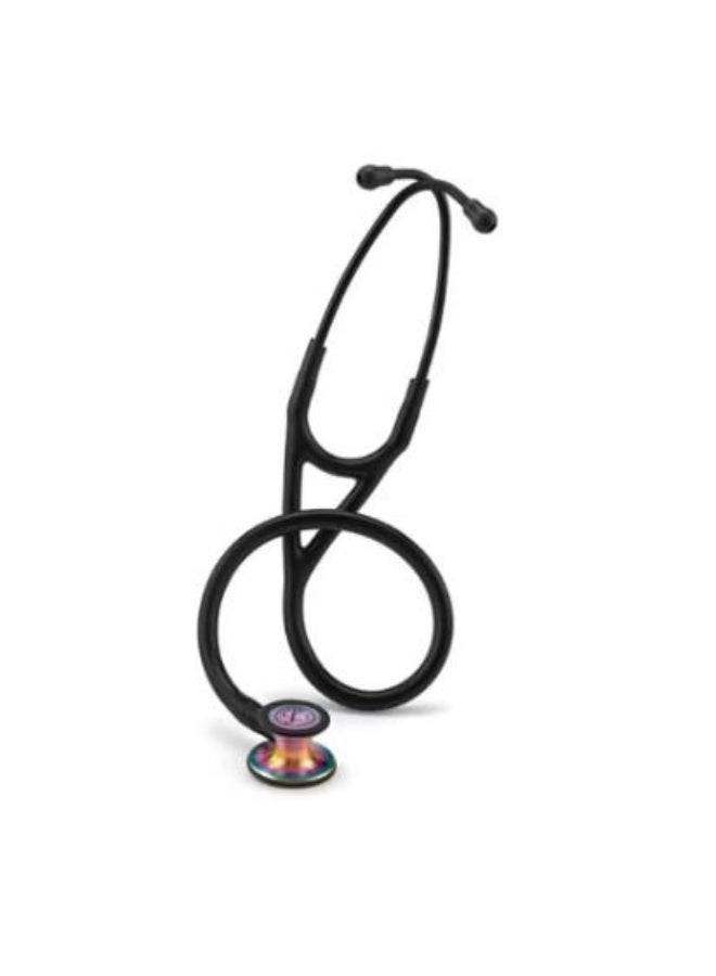 3M Littmann 3M™ Littmann® Cardiology IV™ Diagnostic Stethoscope with free laser engraving (Black - Rainbow 6165) - Image 2