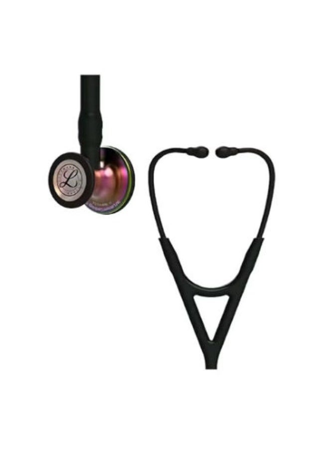 3M Littmann 3M™ Littmann® Cardiology IV™ Diagnostic Stethoscope with free laser engraving (Black - Rainbow 6165) - Image 1