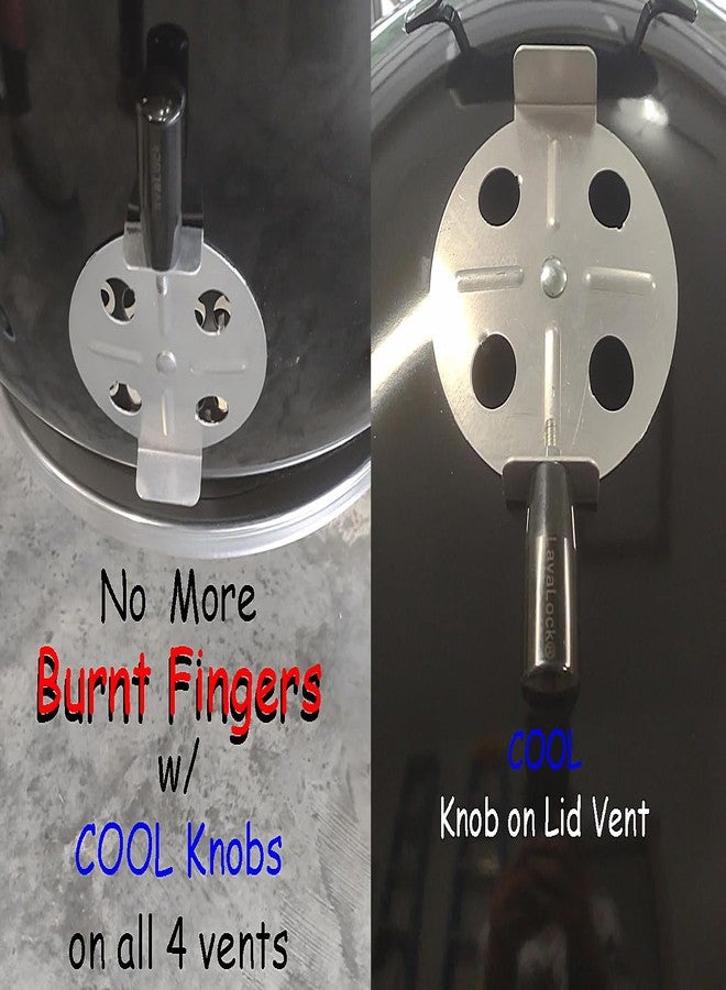 Total ControlⓇ Cool Touch Damper Handle for Weber Smokey Mountain WSM Kettle Knob BBQ Smoker Damper Thumb Handle - Image 2