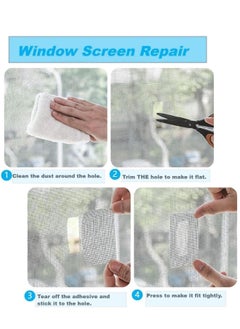 BUPY 20 Pcs Shower Drain Cover Hair Catcher/Shower Drain Mesh Sticker/Laundry,Bathroom, Kitchen, Sink, Drain, Adhesive Window Screen Repair Tape Kit  - Image 5