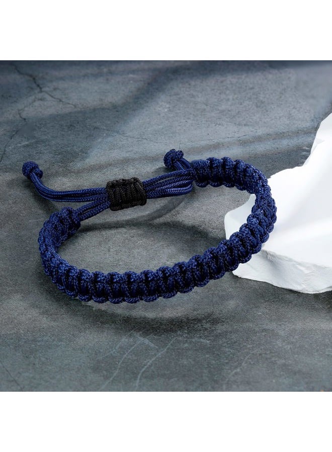 JENDEAR SHINE Men's Nautical Rope Bracelet, Hand Braided Paracord Thread Bracelet, Waterproof Adjustable Outdoor Surf Bracelet - Image 2