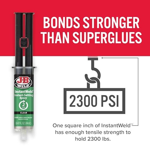 JB WELD ج-ب ويلد إنستانت ويلد 2 عبوة - شفاف، لاصق إبوكسي يجف في 2 دقيقة، خلاط ثابت لتطبيق بدون فوضى - 14 مل - Image 3