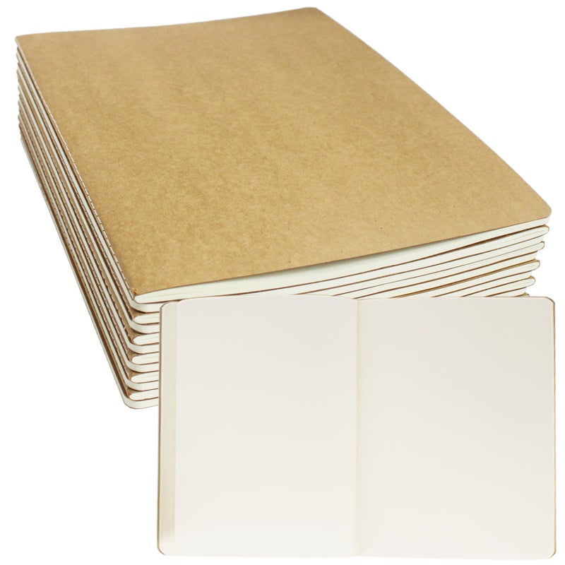 zmybcpack 12 Pack 8.5x11 inch Large Blank Notebook Journals Bulk, 60 Pages, Sketchbook Composition Notebook Journals Subject Notebooks Planner for College Students Office - Image 1