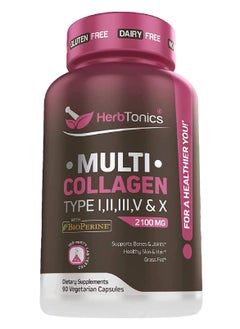 Herbtonics Multi Collagen (Types 1 2 3 5 and 10) 90 Capsules  - Image 1