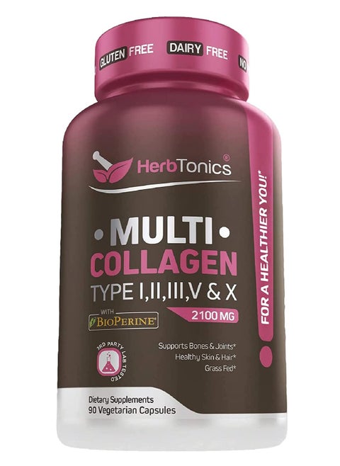 Multi Collagen (Types 1 2 3 5 and 10) 90 Capsules