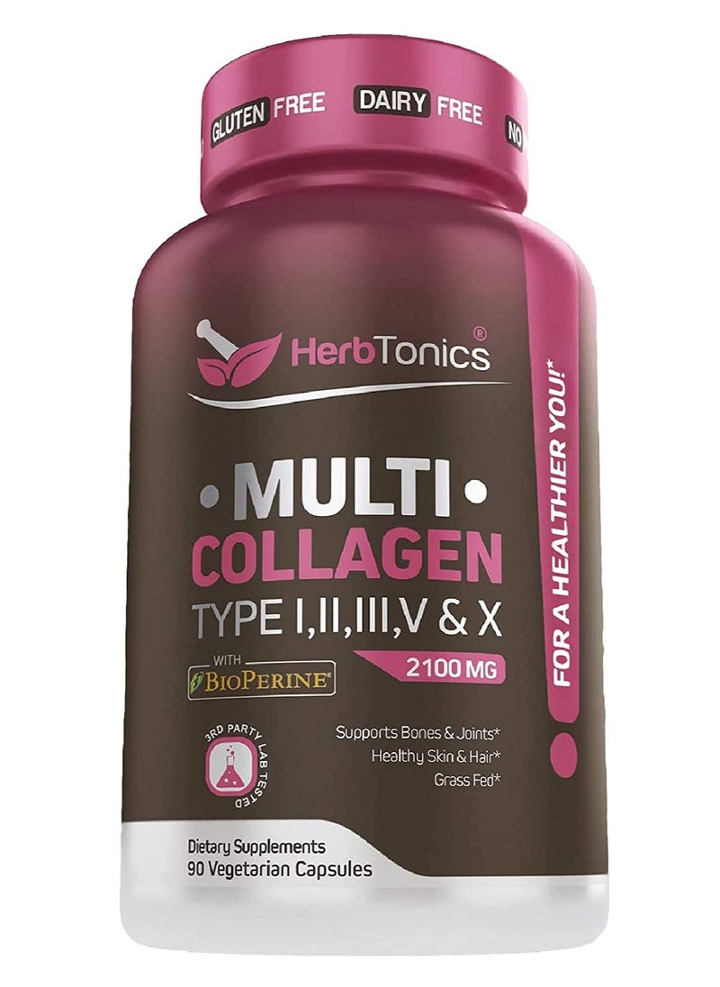 Multi Collagen (Types 1 2 3 5 and 10) 90 Capsules