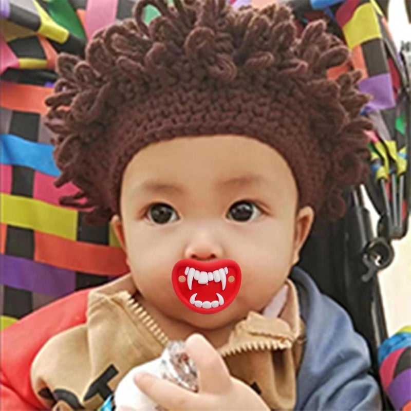 SOLIFEGOBLE Mustache Newborn Pcifiers for 0-6 Months,Funny Pacifiers for Babies, Mustache Pacifier,Teeth Binky,Gift Pacifiers for Boys and Girls (Colors-05) - Image 4