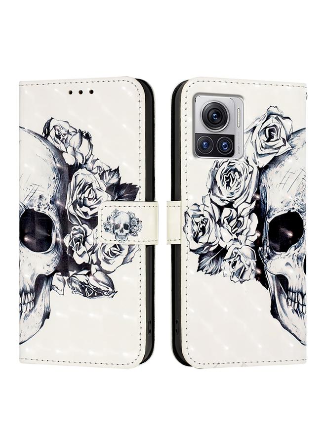اس-توب جراب لهاتف Motorola Moto X30 Pro / Edge 30 Ultra جراب هاتف جلدي قابل للطي أفقيًا برسومات ثلاثية الأبعاد - Image 2