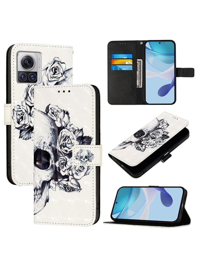 اس-توب جراب لهاتف Motorola Moto X30 Pro / Edge 30 Ultra جراب هاتف جلدي قابل للطي أفقيًا برسومات ثلاثية الأبعاد - Image 1