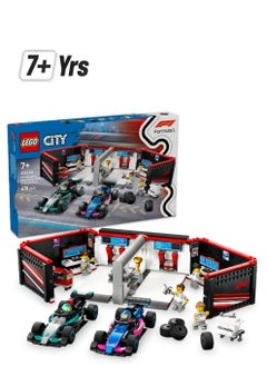 LEGO LEGO City F1 Garage & Mercedes-AMG & Alpine Cars 60444 Building Set (678 Pieces)  - Image 1