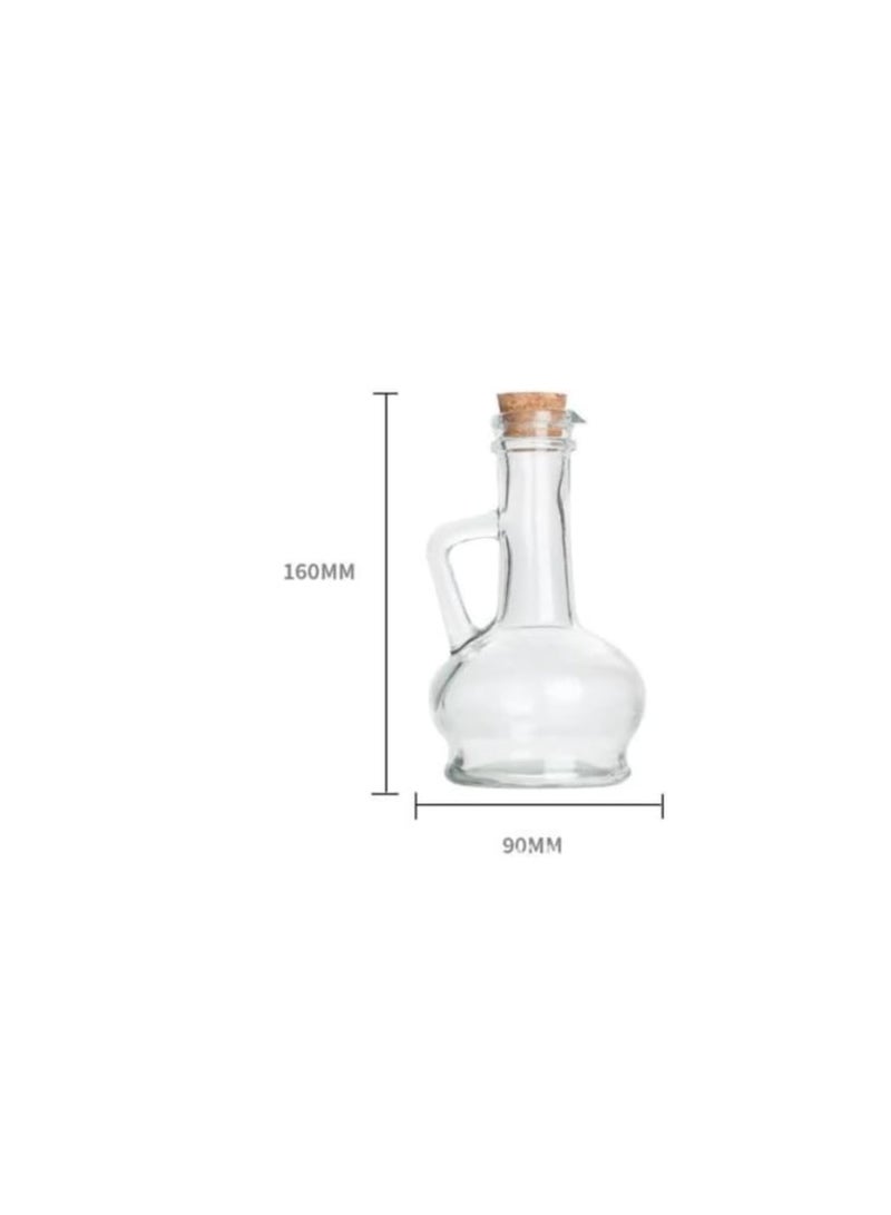 Oil And Vinegar Bottle Set of 2 Bottle (250ml) With Beech Wood Tray  - Image 4