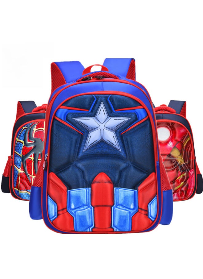 Generic - Primary School Students 1-3 Grades Cartoon 3deva Panel Backpack Kids Bookbag Children's School Bag-Color:small Size C- R Muscle B - Image 1