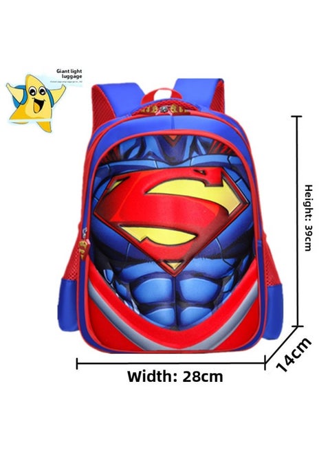 Primary School Students 1-3 Grades Cartoon 3deva Panel Backpack Kids Bookbag Children's School Bag-Color:small Size C- R Muscle B