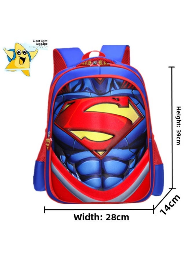 Generic - Primary School Students 1-3 Grades Cartoon 3deva Panel Backpack Kids Bookbag Children's School Bag-Color:small Size C- R Muscle B - Image 1