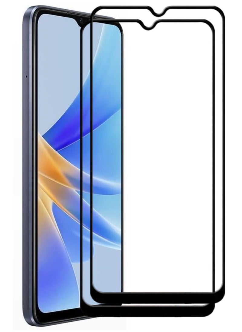 ACLIX 2 Pieces Antistatic ESD Dustproof Premium Quality High Definition Tempered Glass Screen Protector Designed For Oppo A17k - Image 1