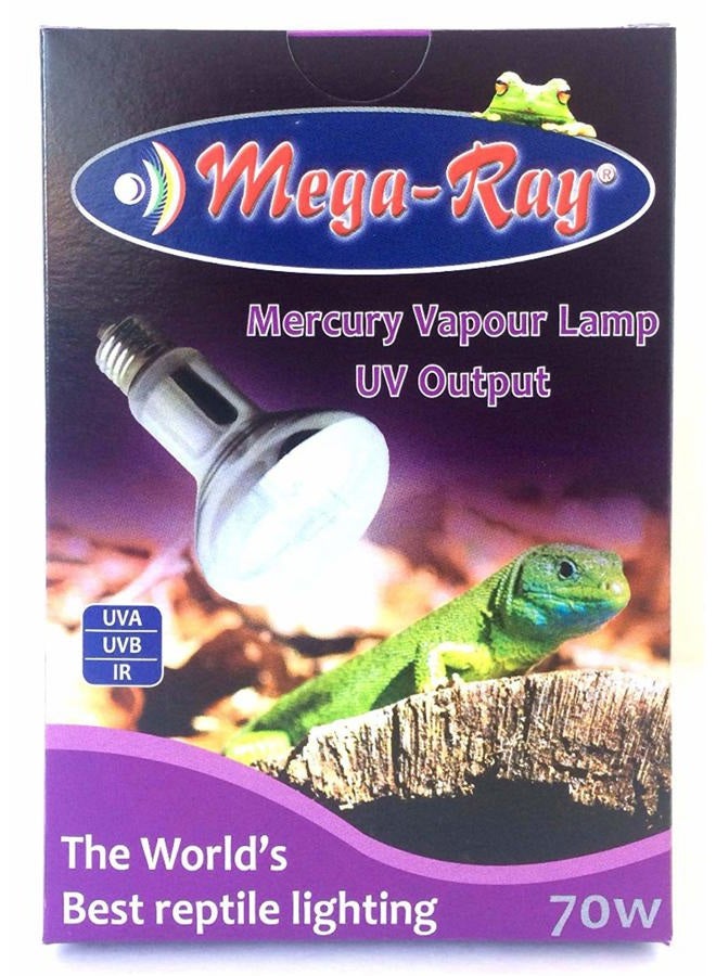 Mega-Ray Mercury Vapour Bulb - 70 Watts - Smallest UV Vapour Bulb On The Planet - Image 1