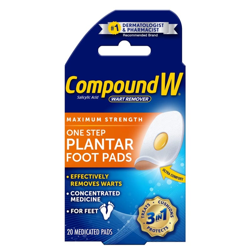 Compound W Maximum Stregth One Step Plantar Foot Pads 20 ea - Image 1