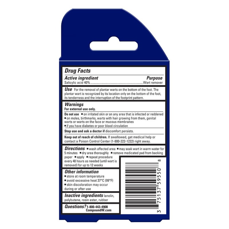 Compound W Maximum Stregth One Step Plantar Foot Pads 20 ea - Image 2