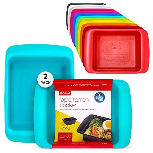 Rapid Brands Rapid Ramen Cooker | Microwavable Cookware for Instant Ramen | BPA Free and Dishwasher Safe | Perfect for Dorm, Small Kitchen or Office | Teal, 2 Pack - Image 1