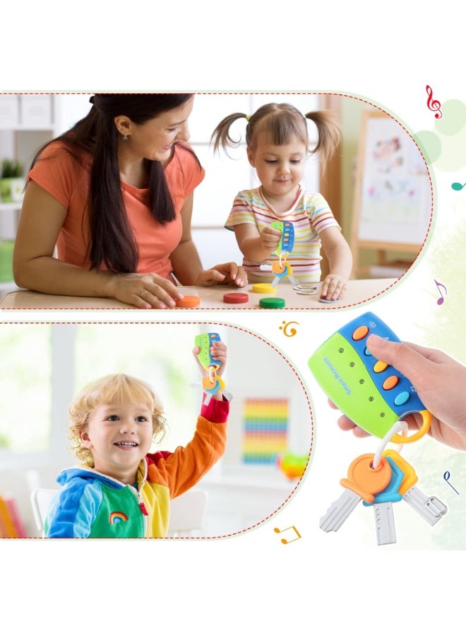 كايتشي لعبة ريموت الذكية الموسيقية للأطفال مع مفاتيح وأضواء وأصوات سيارة - لعبة تعليمية وتنمية حواسهم للأطفال الصغار للسفر - من عمر ١٢ شهرًا فما فوق - Image 4