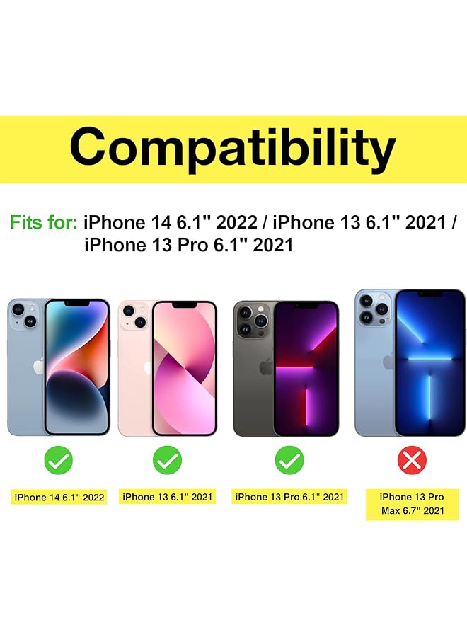 Procases 2 Pack Screen Protector For Iphone 14 Iphone 13 Iphone 13 Pro 6.1 Inch Tempered Glass Screen Film Guard For Iphone 14 2022 Iphone 13 13 Pro 2021 Clear - Image 2