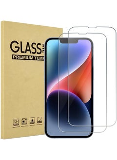 Procases 2 Pack Screen Protector For Iphone 14 Iphone 13 Iphone 13 Pro 6.1 Inch Tempered Glass Screen Film Guard For Iphone 14 2022 Iphone 13 13 Pro 2021 Clear  - Image 1