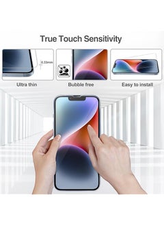 Procases 2 Pack Screen Protector For Iphone 14 Iphone 13 Iphone 13 Pro 6.1 Inch Tempered Glass Screen Film Guard For Iphone 14 2022 Iphone 13 13 Pro 2021 Clear  - Image 4