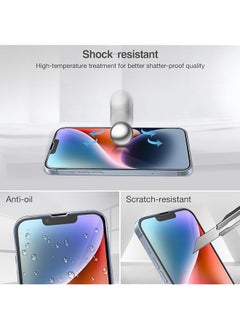 Procases 2 Pack Screen Protector For Iphone 14 Iphone 13 Iphone 13 Pro 6.1 Inch Tempered Glass Screen Film Guard For Iphone 14 2022 Iphone 13 13 Pro 2021 Clear  - Image 5